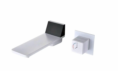 Vòi lavabo âm tường vuông led hiển thị ở góc CHINOX VA07 ( 2 màu)