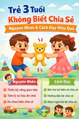 Trẻ 3 Tuổi Không Biết Chia Sẻ: Nguyên Nhân & Cách Dạy Hiệu Quả