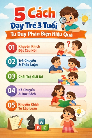 5 Cách Dạy Trẻ 3 Tuổi Tư Duy Phản Biện Hiệu Quả
