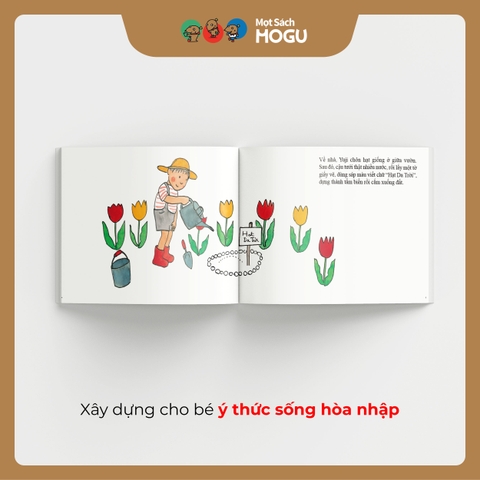 Sách cho bé từ 3 tuổi - Phát triển tư duy Hạt da trời (Truyện tranh Ehon Nhật Bản)