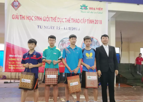 Trao giải bóng bàn cho học sinh giỏi cấp tỉnh năm 2018