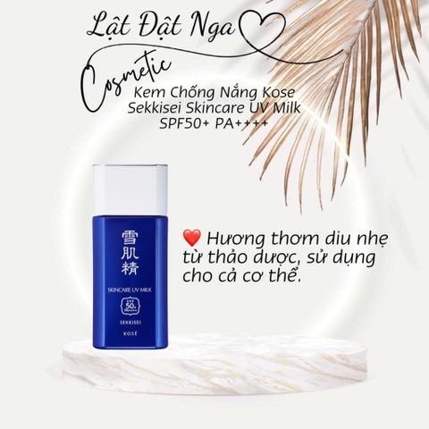 Kem Chống Nắng Kose Sekkisei Skincare UV Milk SPF50+ PA++++