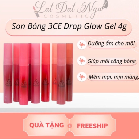 Son Bóng 3CE Drop Glow Gel 4g