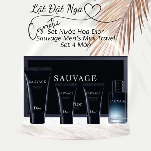 Set Nước Hoa Dior Sauvage Men's Mini Travel Set 4 Món