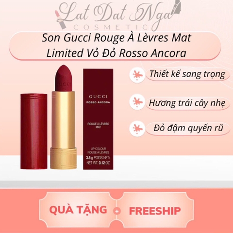Son Gucci Mat Limited Vỏ Đỏ Rosso Ancora