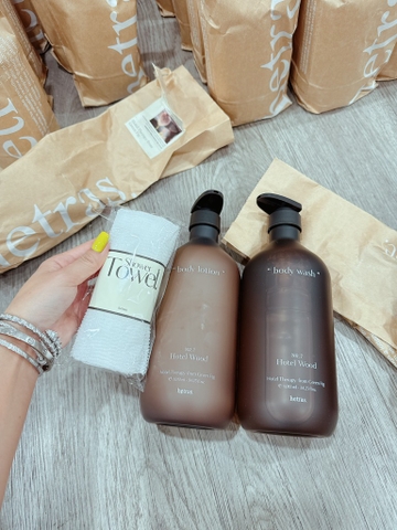 Sét Quà : Combo Sữa Tắm + Dưỡng Thể Hetras + Tặng Khăn Tắm - Mùi 07