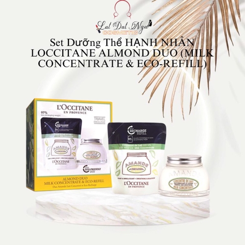 Set Dưỡng Thể HẠNH NHÂN LOCCITANE ALMOND DUO (MILK CONCENTRATE & ECO-REFILL)