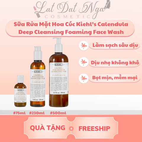 Sữa Rửa Mặt Hoa Cúc Kiehl’s Calendula Deep Cleansing Foaming Face Wash