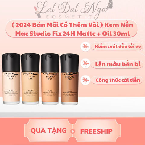 ( NEW Có Thêm Vòi ) Kem Nền Mac Studio Fix 24H Matte + Oil 30ml