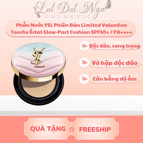 Phấn Nước YSL Phiên Bản Limited Valentine Touche Éclat Glow-Pact Cushion SPF50+ / PA++++