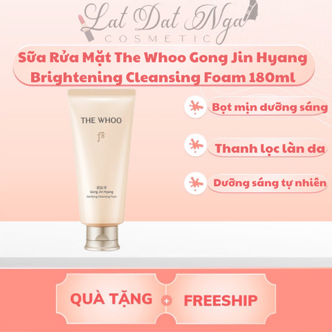 Sữa Rửa Mặt The Whoo Gong Jin Hyang Brightening Cleansing Foam 180ml