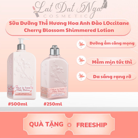 Sữa Dưỡng Thể Hương Hoa Anh Đào LOccitane Cherry Blossom Shimmered Lotion
