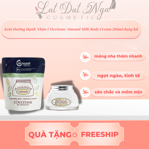 Kem Dưỡng Hạnh Nhân LOccitane Almond Milk Body Cream 200ml