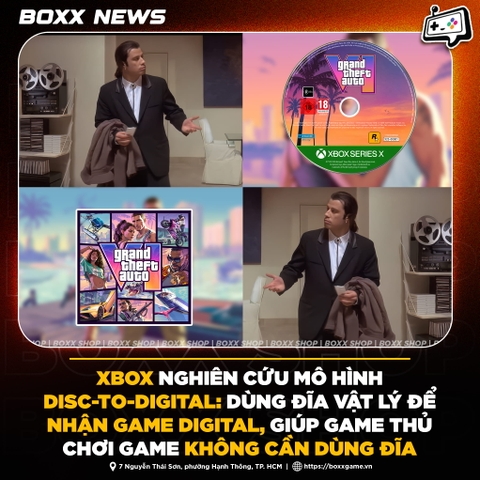 Xbox Disc-to-Digital: Từ đĩa vật lý thành game digital, game thủ chơi game không cần dùng đĩa.