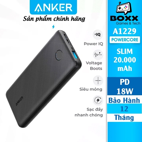 Pin dự phòng Anker PowerCore III Sense 10K A1231 PD 18W