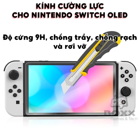Kính cường lực cho Nintendo Switch Oled, tấm dán màn hình Nintendo Switch Oled