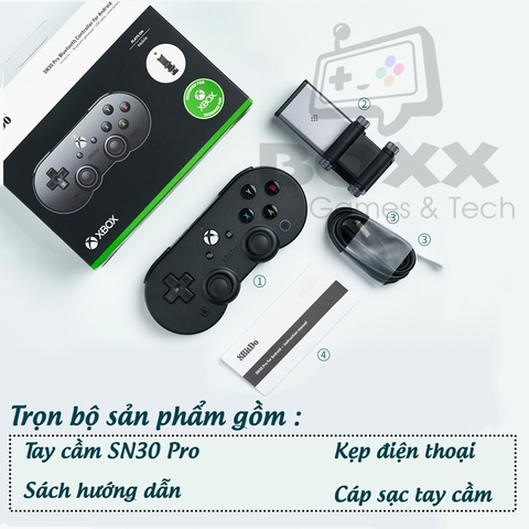 Tay cầm chơi game bluetooth 8Bitdo SN30 Pro cho điện thoại Android