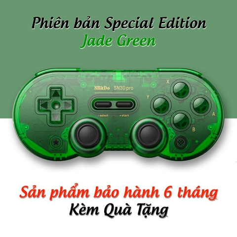 Tay cầm chơi game bluetooth 8Bitdo SN30 Pro Crystal Purple -  Nintendo Switch, Windows, Điện Thoại