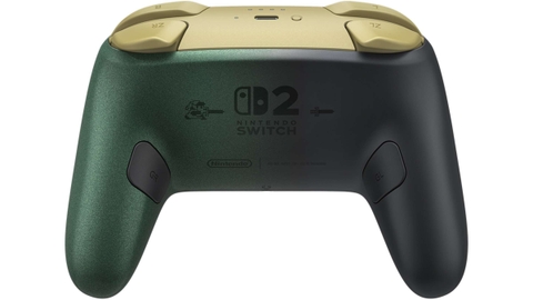 Tay cầm Nintendo Switch 2 Pro Controller Zelda 40th góc nghiêng