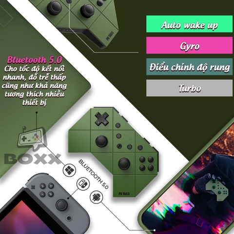 Tay cầm chơi game Nintendo Switch, Windows, Mac, Điện thoại PB TAILS CHOC