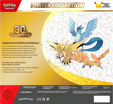 Pokemon TCG 30th Celebration Poster Collection Box – chi tiết sản phẩm