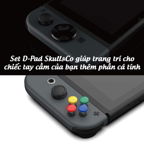 Nút dán trang trí cho máy Nintendo Switch chính hãng Skull & Co, Skull & Co D-Pad Button Cap