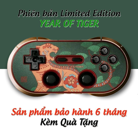 Tay cầm chơi game bluetooth 8Bitdo SN30 Pro Jade Green - Dùng cho Nintendo Switch, Windows, Điện Thoại