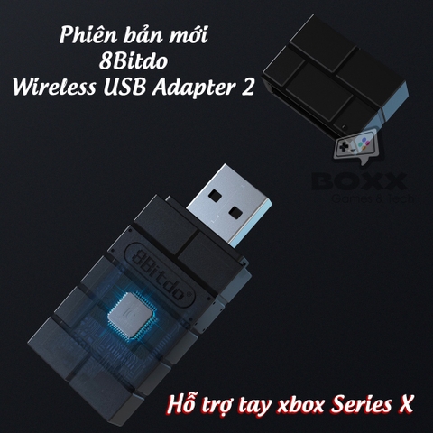 8BitDo USB Wireless Adapter 2 - Dùng cho Nintendo Switch, Windows, Mac, Xbox, PS4