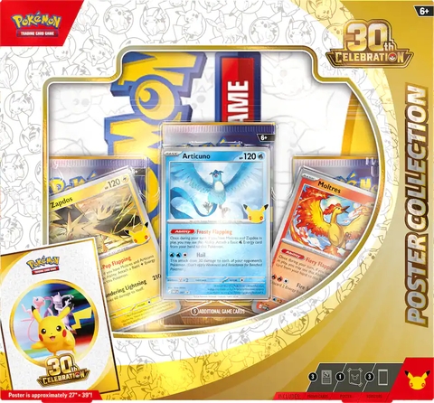 Pokemon TCG 30th Celebration Poster Collection Box – mặt trước hộp