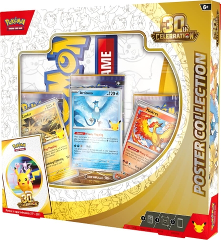 Pokemon TCG 30th Celebration Poster Collection Box – góc nhìn hộp