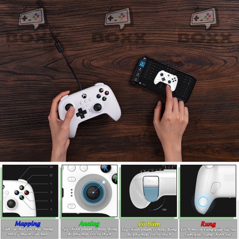 Tay cầm 8BitDo Ultimate Wired Controller cho Laptop, PC, Xbox