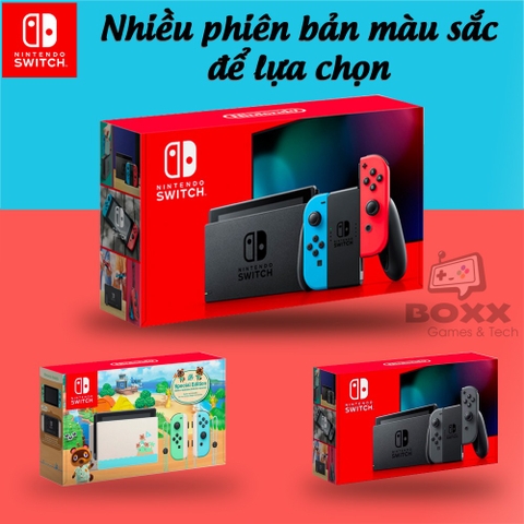 Máy Nintendo Switch V2 Neon Blue và Neon Red Joy‑Con bảo hành 12 tháng kèm quà tặng