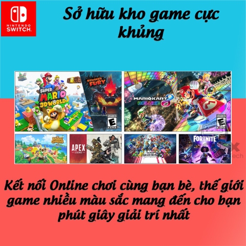 Máy chơi game Nintendo Switch V2 Animal Crossing, bảo hành 12 tháng kèm quà tặng