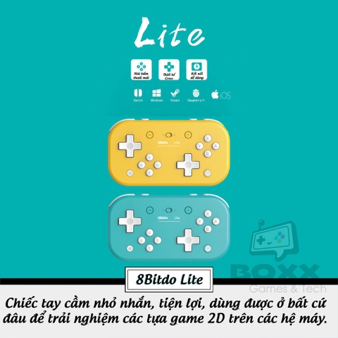 Tay cầm chơi game bluetooth 8Bitdo Lite - Dùng cho Nintendo Switch, Windows, MacOS, Điện thoại