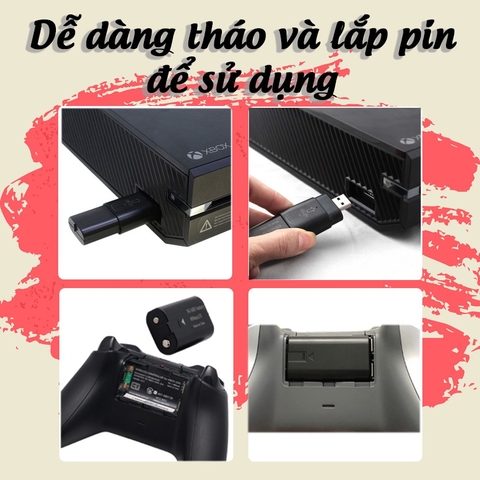 Pin sạc cho Tay Cầm Xbox One, Xbox One S, Xbox Series X, pin sạc xbox chính hãng dobe