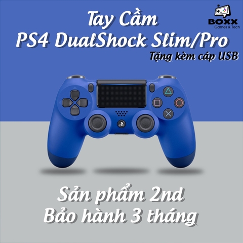 Tay cầm PS4 chính hãng 2nd nhiều màu, tay cầm ps4 dualshock kèm quà tặng
