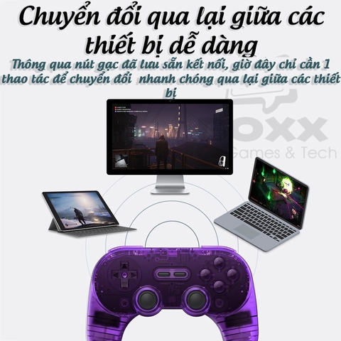 Tay cầm chơi game 8Bitdo Pro 2 cho Nintendo Switch, Windows, Mac, Điện thoại