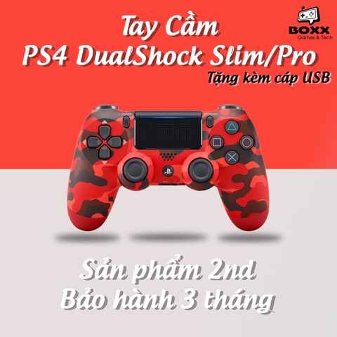 Tay cầm PS4 chính hãng 2nd nhiều màu, tay cầm ps4 dualshock kèm quà tặng