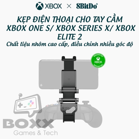 Kẹp điện thoại cho tay cầm xbox one s, xbox series x, xbox Elite, kẹp tay cầm chính hãng 8bitdo