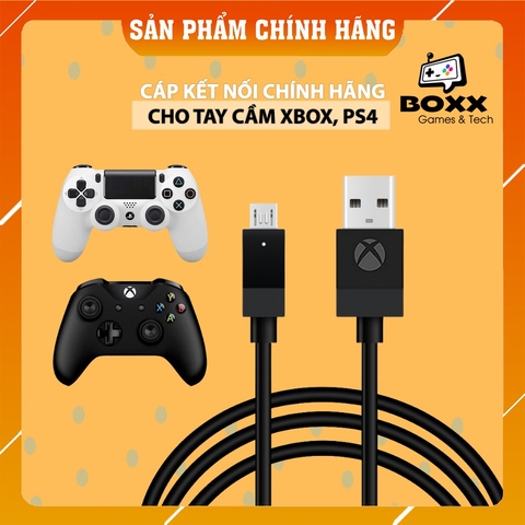 Dây Cáp USB cho tay cầm chơi game Xbox One, Xbox one S, Dualshock PS4, cáp sạc PS4