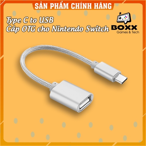 Cáp chuyển OTG cho Nintendo Switch dùng cho USB 8Bitdo, Cáp chuyển USB-C to USB-A