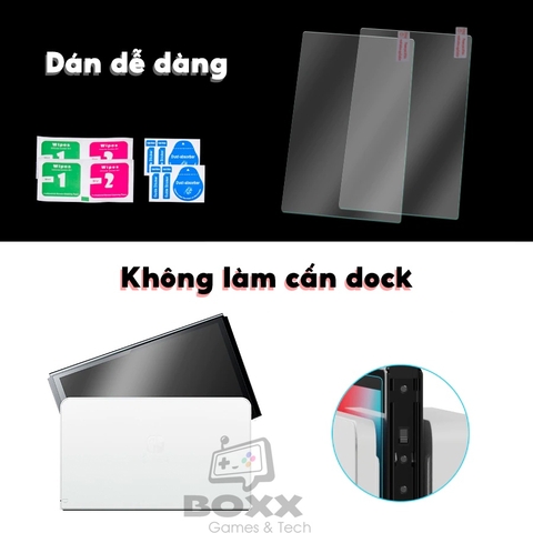 Kính cường lực cho Nintendo Switch Oled, tấm dán màn hình Nintendo Switch Oled