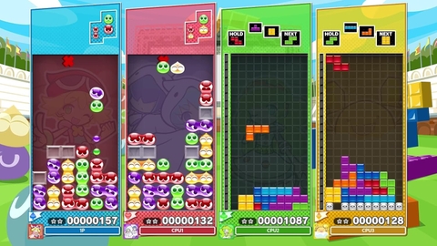 Mặt sau băng game Puyo Puyo Tetris 2S Nintendo Switch 2 với nhiều chế độ chơi
