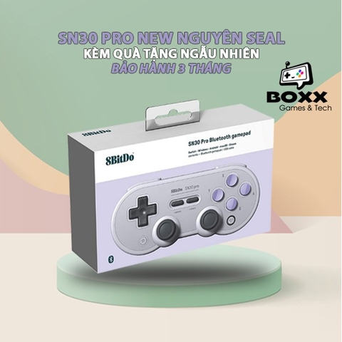 Tay cầm chơi game bluetooth 8Bitdo SN30 Pro Classic cho Nintendo Switch, Windows, Điện thoại