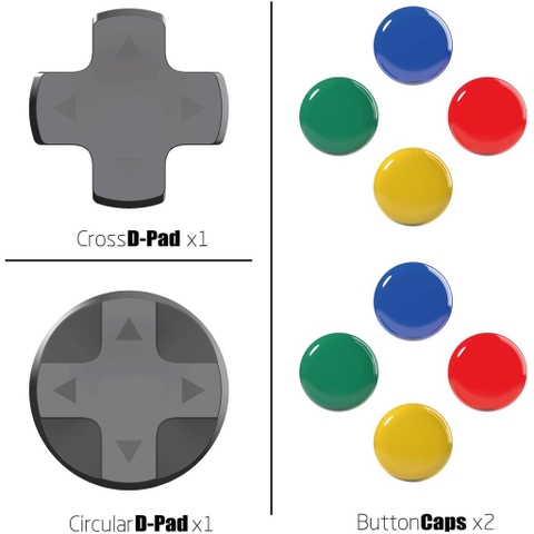 Nút dán trang trí cho máy Nintendo Switch chính hãng Skull & Co, Skull & Co D-Pad Button Cap
