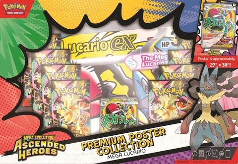 pokemon mega lucario collector poster box