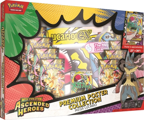 mega lucario ascended heroes premium box sealed