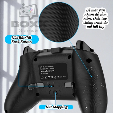 Tay cầm chơi game PC, Laptop, Nintendo Switch, Điện thoại chính hãng Aolion tặng kèm USB không dây