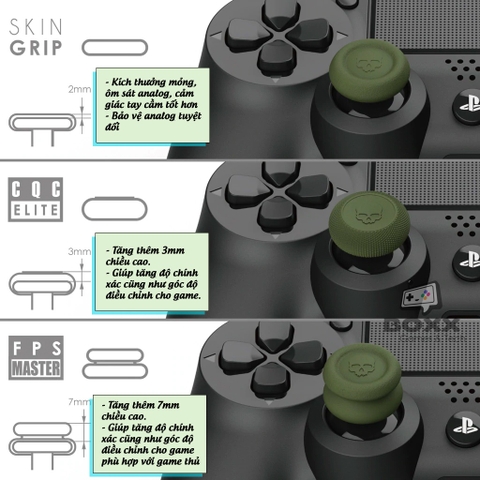 Núm bọc Analog cho tay cầm PS4, PS5 bộ 6 nút chính hãng Skull & Co