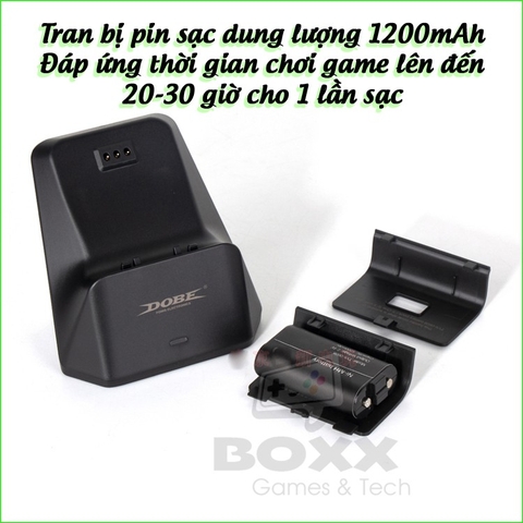 Pin sạc cho tay cầm Xbox one s, xbox series x kèm dock chính hãng